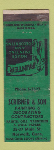 Matchbook Cover - Scribner & Son Painting Norwalk CT