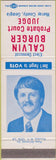 Matchbook Cover - Calvin Burger Judge Murray County GA