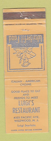 Matchbook Cover - Luigi's Restaurant Wildwood NJ Italian WEAR