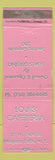 Matchbook Cover - Louis' Cafeteria Niagara Falls NY