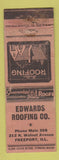 Matchbook Cover - Edwards Roofing Freeport IL WORN