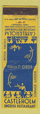 Matchbook Cover - Castleholm Swedish Restaurant New York City WEAR