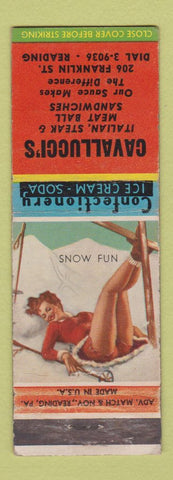 Matchbook Cover - Cavallucci's Italian Restaurant Reading PA pinup WEAR