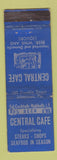 Matchbook Cover - Central Cafe Johnstown PA MERCHANTS WORN