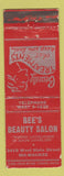 Matchbook Cover - Bee's Beauty Salon Milwaukee WI WORN