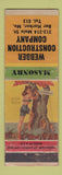 Matchbook Cover - Webber Construction Bar Harbor ME pinup masonry WEAR