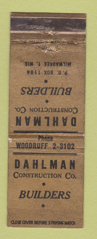 Matchbook Cover - Dahlman Construction Builders Milwaukee WI WEAR
