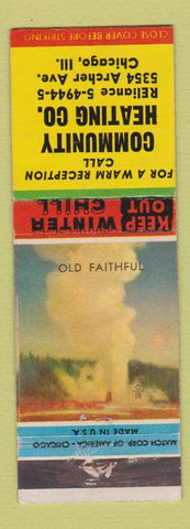 Matchbook Cover - Community Heating Chicago IL WEAR