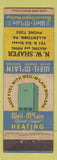 Matchbook Cover - Weil McLain Radiant Heating NW Shafer Allentown PA WEAR