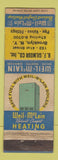 Matchbook Cover - Weil McLain Radiant Heating BF Gilmour Brooklyn NY WEAR