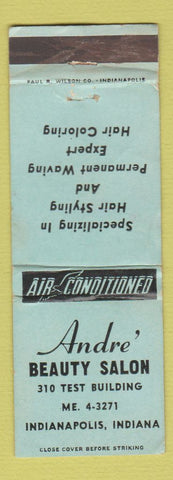 Matchbook Cover - Andre' Beauty Salon Indianapolis IN WORN