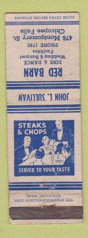 Matchbook Cover - Red Barn Chicopee Falls MA WEAR