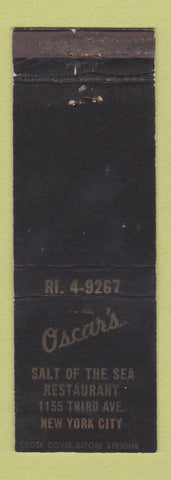 Matchbook Cover - Oscar's Salt of the Sea Restaurant New York City WEAR