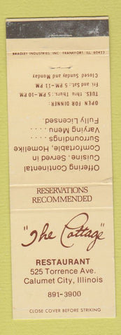 Matchbook Cover - The Cottage Restaurant Calumet City IL
