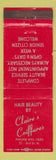 Matchbook Cover - Claire's Coiffures Salon WEAR