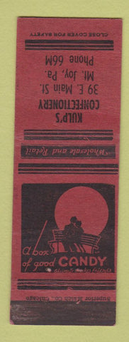 Matchbook Cover - Kulp's Confectionery Mount Joy PA