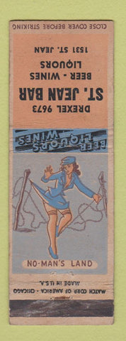 Matchbook Cover - St Jean Bar pinup WEAR