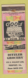 Matchbook Cover - Ditzler Grocery Freeport IL WEAR