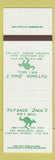 Matchbook Cover - Outback Jack's Bar Grill Kingston ON kangaroo