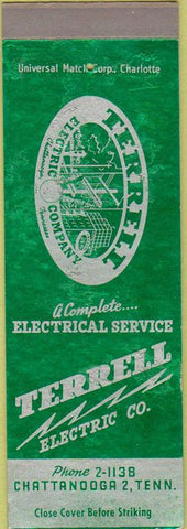 Matchbook Cover - Terrell Electric Co Chattanooga TN
