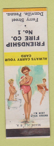 Matchbook Cover - Friendship Fire Company Danville PA pinup