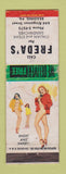 Matchbook Cover - Freda's Italian Restaurant Reading PA pinup WEAR