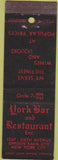 Matchbook Cover - York Bar Restaurant New York City