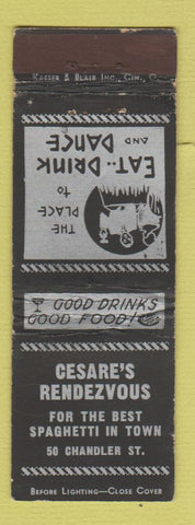 Matchbook Cover - Cesare's Rendezvous WEAR