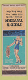 Matchbook Cover - Fred's Tavern Coos Bay OR pinup WEAR