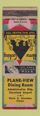 Matchbook Cover - Plane View Dining Room Cleveland OH Airport