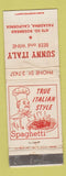 Matchbook Cover - Sunny Italy Restaurant Pasadena CA WEAR