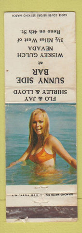 Matchbook Cover - Sunny Side Bar Wiskey Gulch NV pinup WEAR