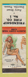 Matchbook Cover - Friendship Fire Company Danville PA pinup WEAR