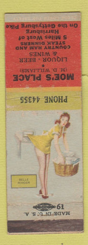 Matchbook Cover - Moe's Place Harrisburg? PA pinup