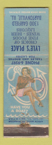Matchbook Cover - Lyle's Place Bartonville IL ARROW pinup WORN