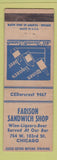 Matchbook Cover - Farison Sandwich Shop Chicago IL WEAR