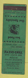 Matchbook Cover - Fazio Grill Pittsburgh PA WORN