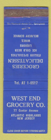 Matchbook Cover - West End Grocery Deli Atlantic Highalnds NJ