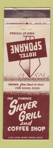 Matchbook Cover - Silver Grill Hotel Spokane WA