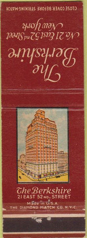 Matchbook Cover - Berkshire Hotel New York City