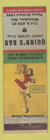 Matchbook Cover - Quinn's Bar Milwaukee WI pinup WEAR