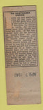 Matchbook Cover - Quinn's Bar Milwaukee WI pinup WEAR