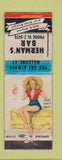 Matchbook Cover - Herman's Bar River Rouge MI pinup WORN