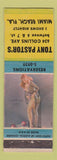 Matchbook Cover - Tony Pastor's Miami Beach FL pinup