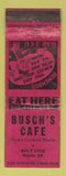 Matchbook Cover - Busch's Cafe WORN