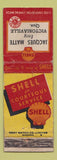 Matchbook Cover - Shell oil gas Jacques Matte Victoriaville QC WORN