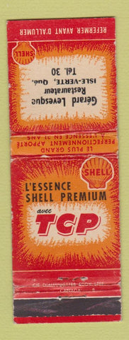 Matchbook Cover - Shell oil gas Gerard Levesque Isle Verte QC WORN