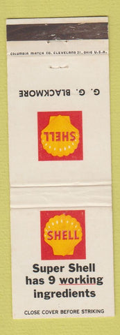 Matchbook Cover - Shell oil gas GG Blackmore