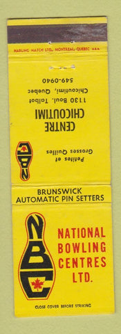 Matchbook Cover - National Bowling Centres Brunswick Chicoutimi QC