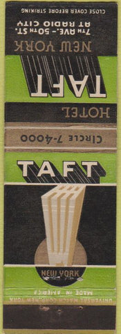 Matchbook Cover - Hotel Taft New York City